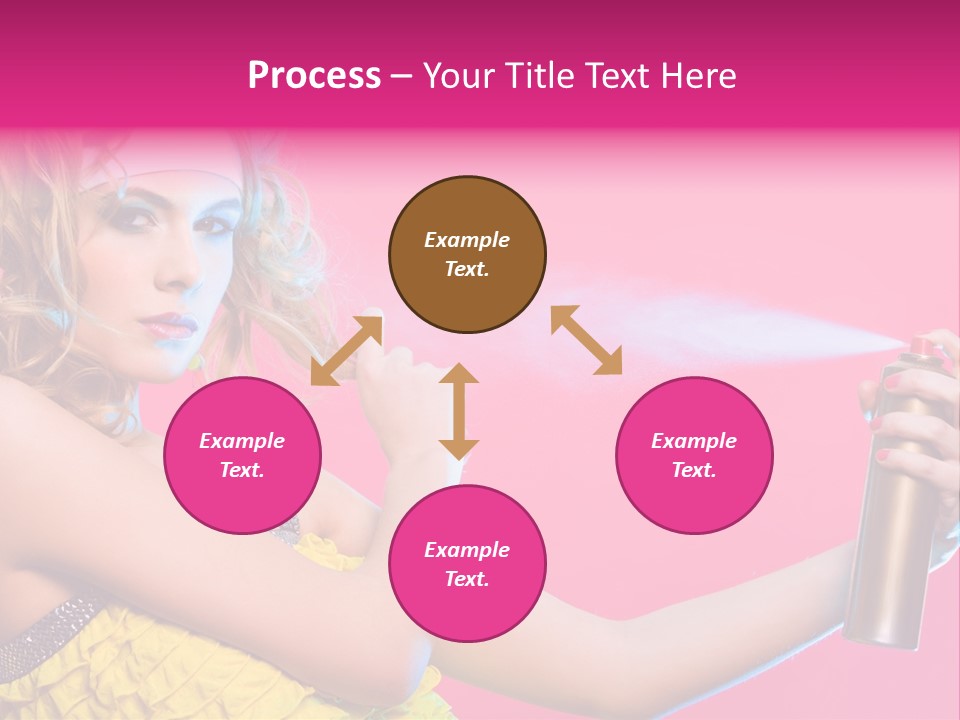 Spraying Hair PowerPoint Template