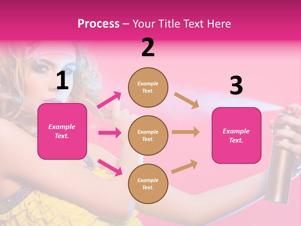 Spraying Hair PowerPoint Template