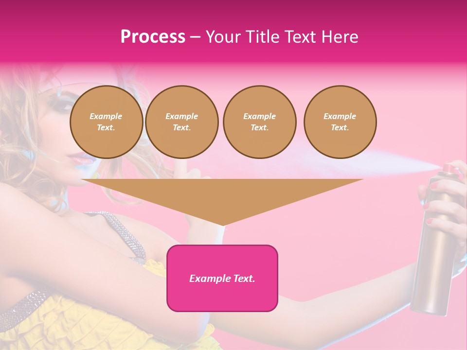 Spraying Hair PowerPoint Template