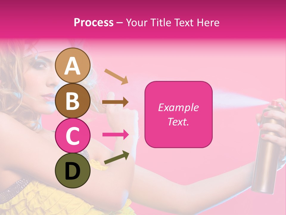 Spraying Hair PowerPoint Template