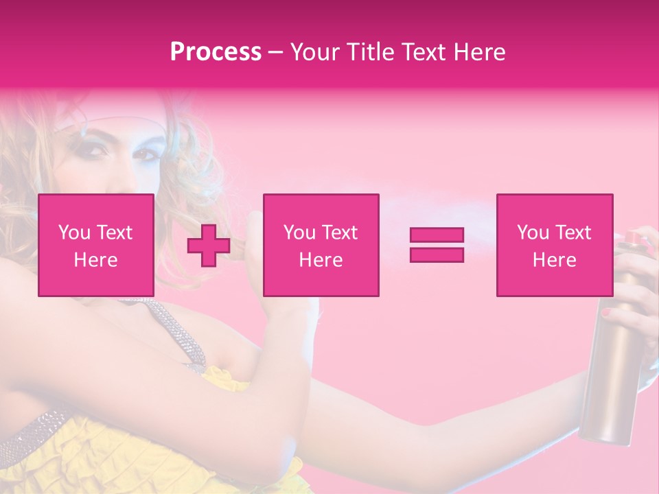 Spraying Hair PowerPoint Template