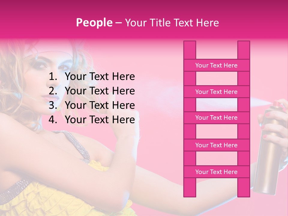 Spraying Hair PowerPoint Template