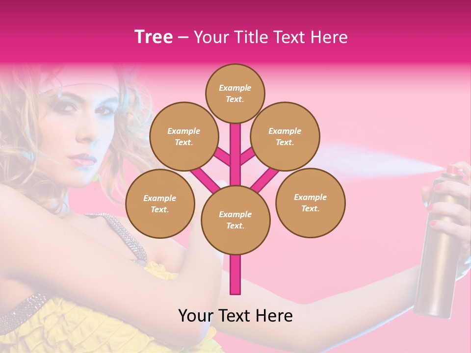 Spraying Hair PowerPoint Template