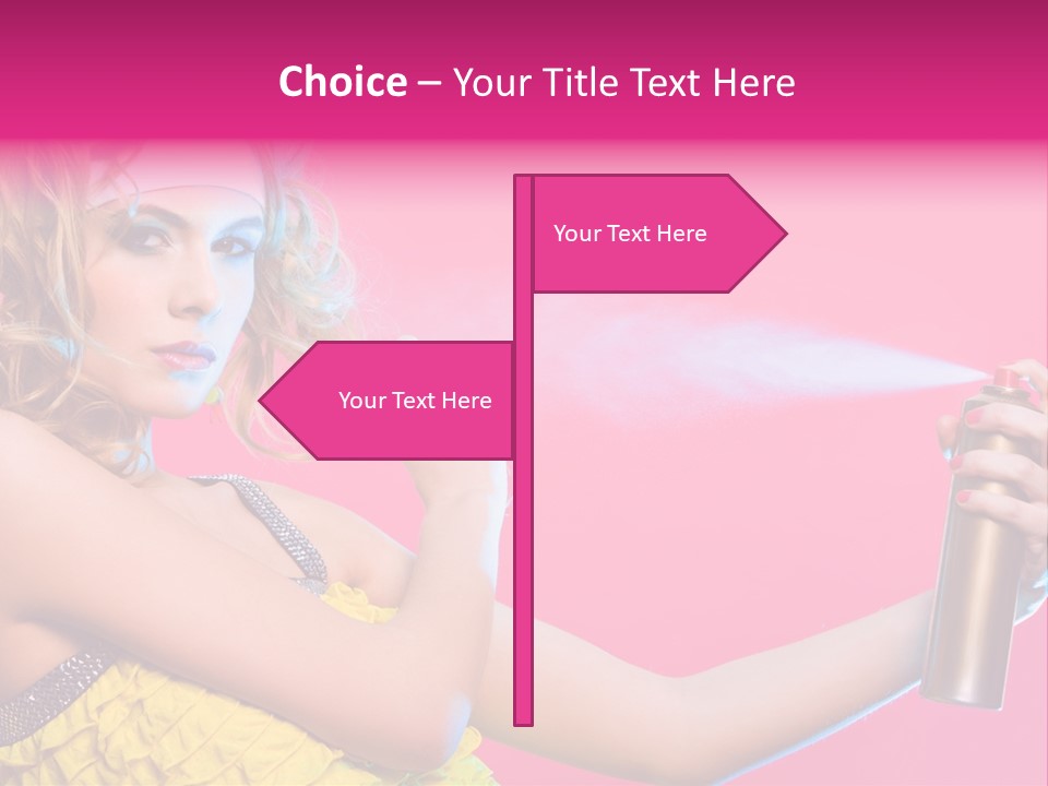 Spraying Hair PowerPoint Template