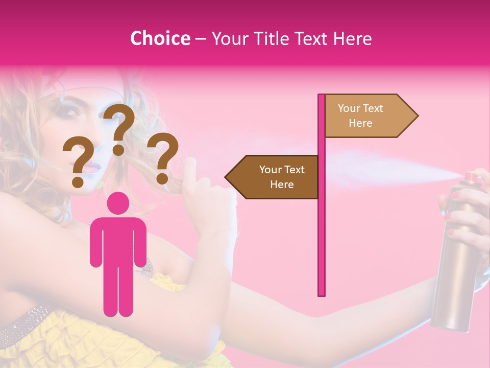 Spraying Hair PowerPoint Template