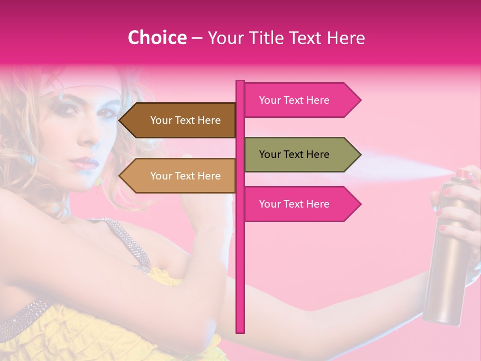 Spraying Hair PowerPoint Template