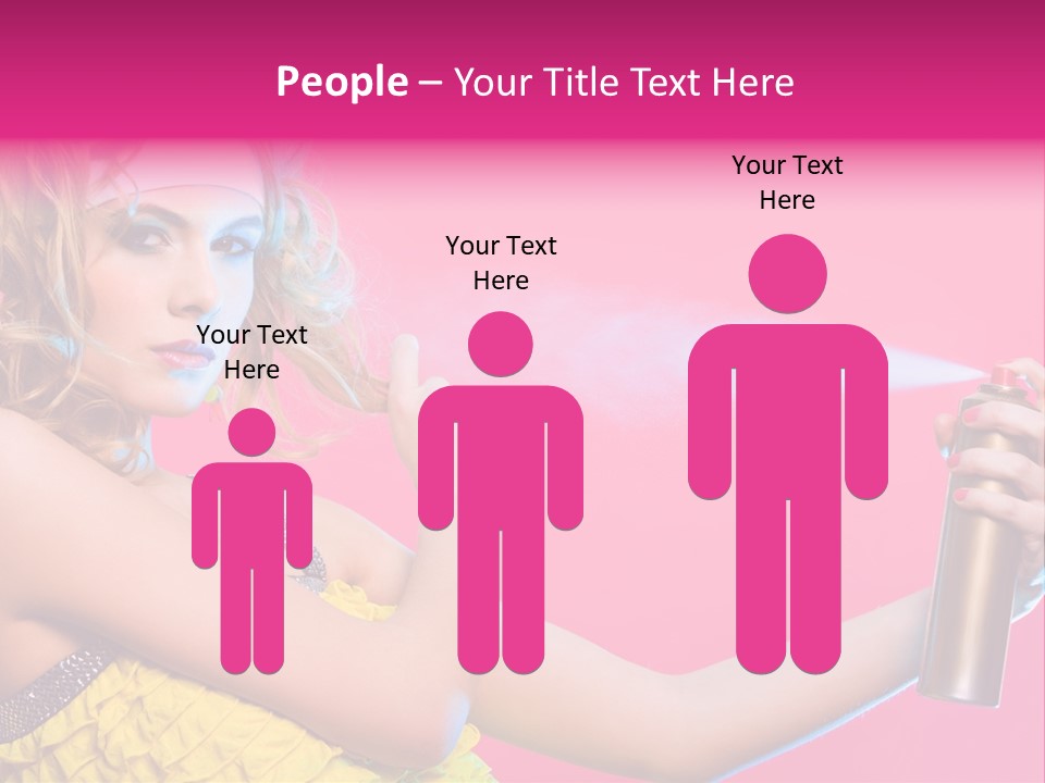 Spraying Hair PowerPoint Template