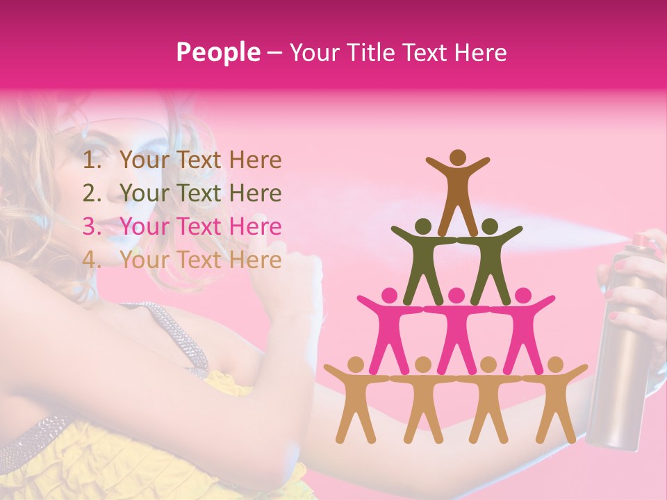 Spraying Hair PowerPoint Template