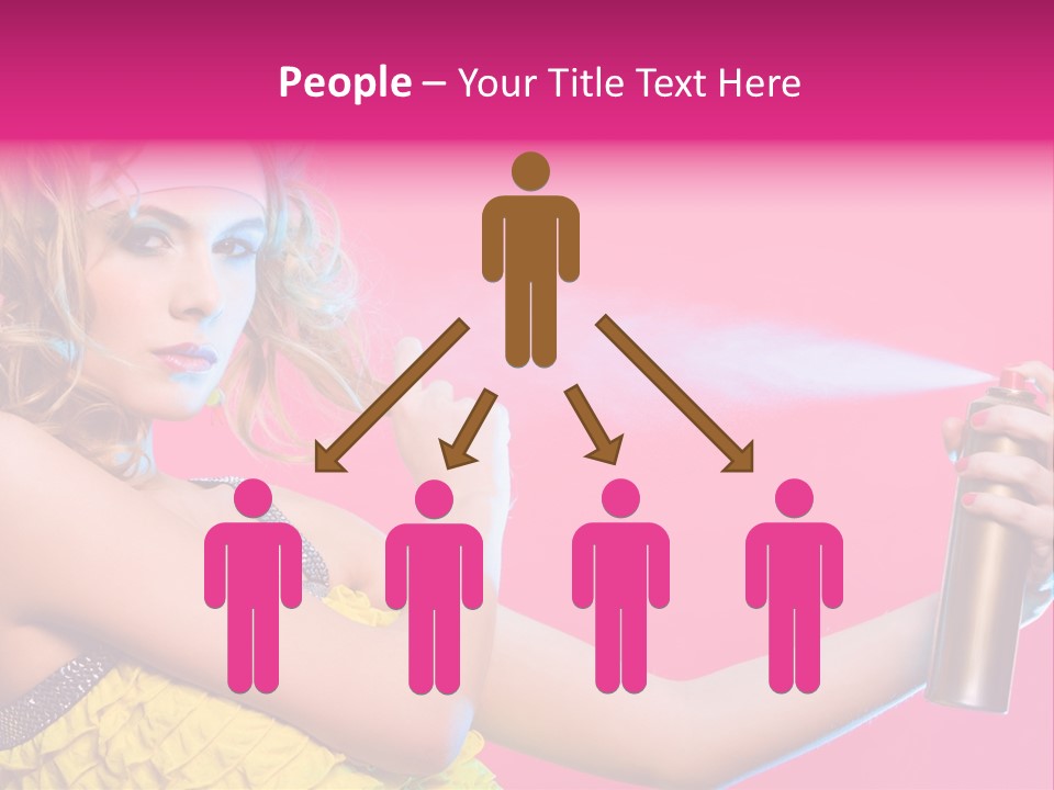 Spraying Hair PowerPoint Template