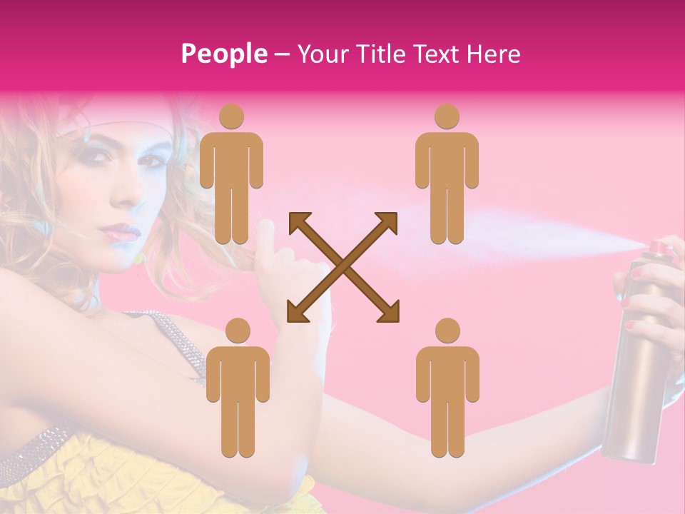 Spraying Hair PowerPoint Template