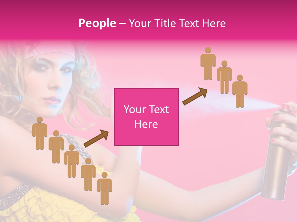 Spraying Hair PowerPoint Template