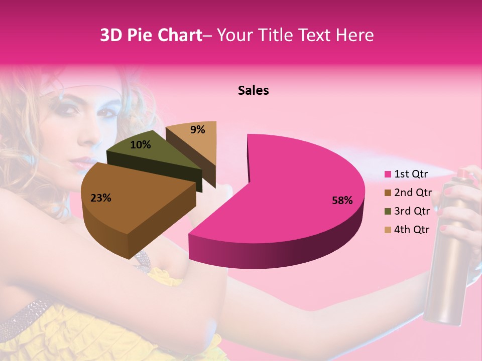 Spraying Hair PowerPoint Template