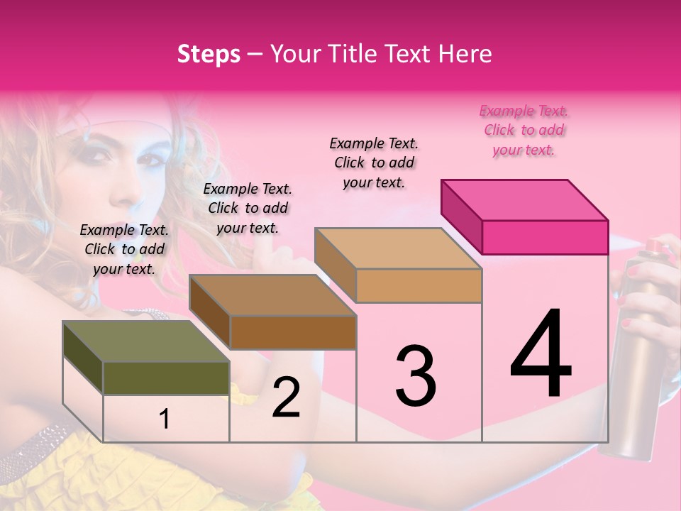 Spraying Hair PowerPoint Template