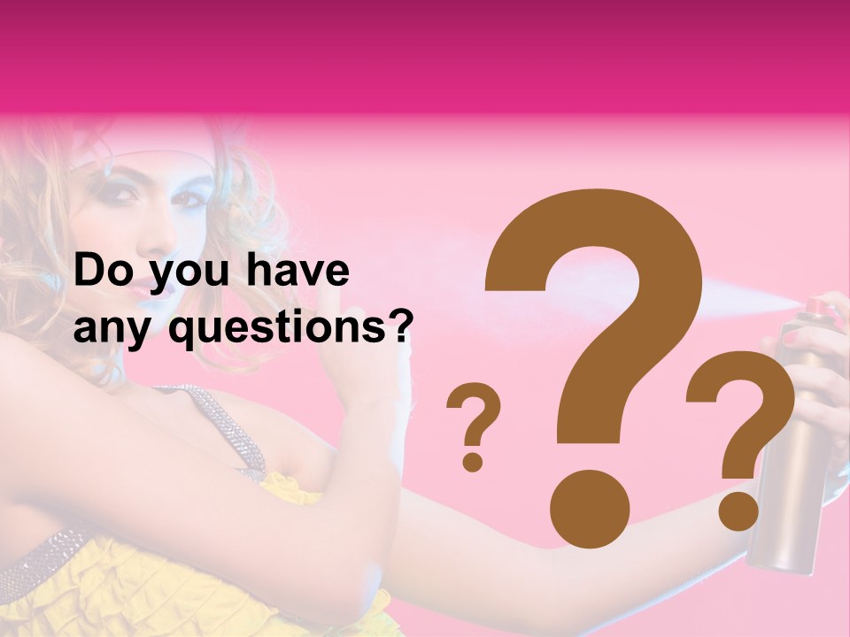 Spraying Hair PowerPoint Template