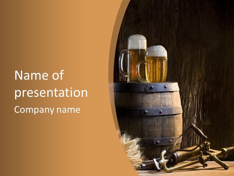 Beer Glass PowerPoint Template