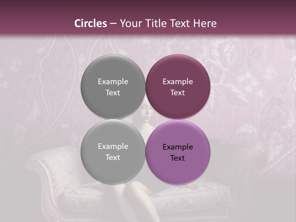 Beautiful Woman Sitting PowerPoint Template