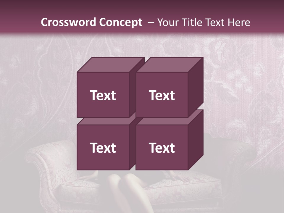 Beautiful Woman Sitting PowerPoint Template