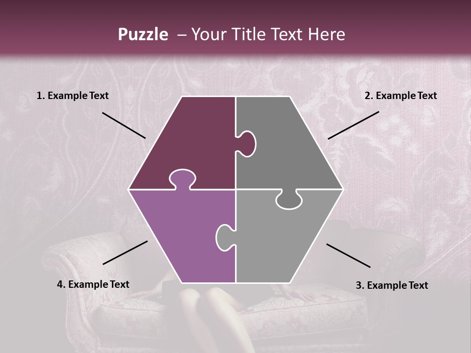 Beautiful Woman Sitting PowerPoint Template