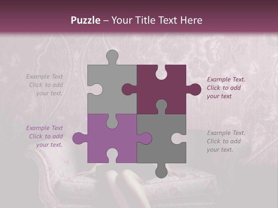 Beautiful Woman Sitting PowerPoint Template