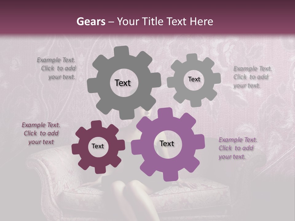 Beautiful Woman Sitting PowerPoint Template