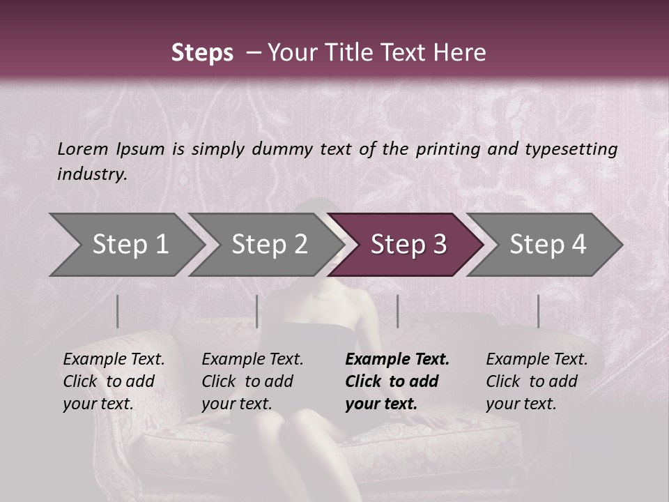 Beautiful Woman Sitting PowerPoint Template