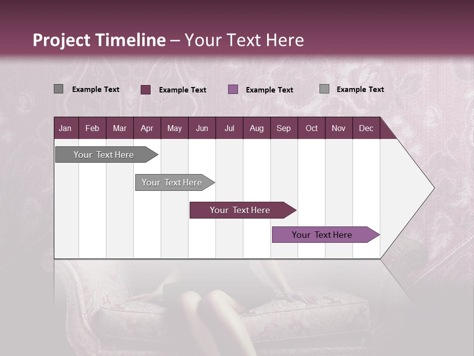 Beautiful Woman Sitting PowerPoint Template