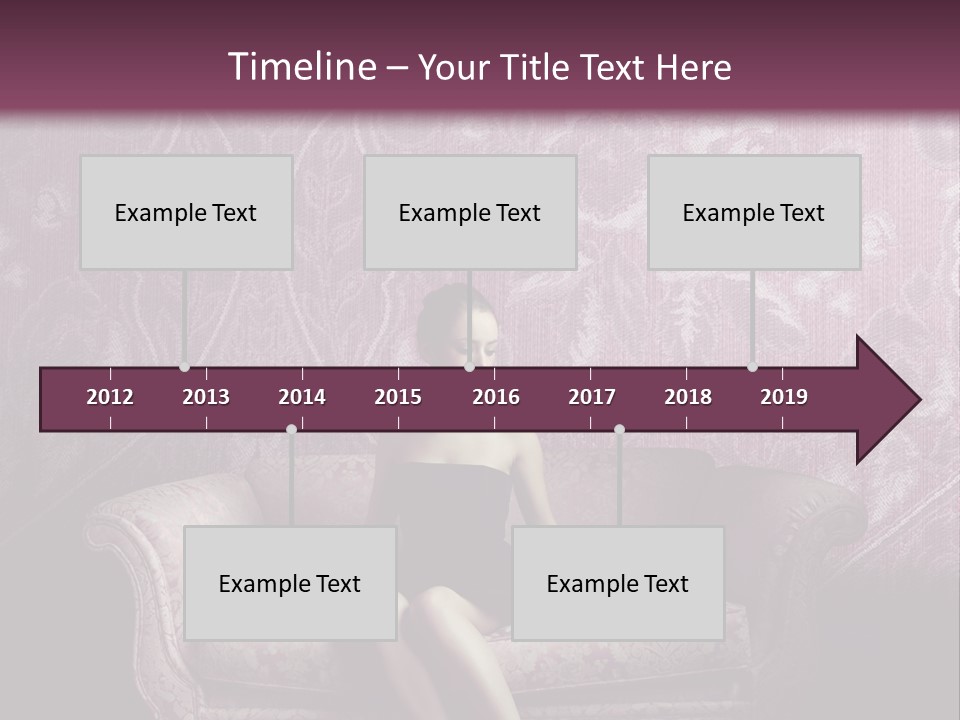 Beautiful Woman Sitting PowerPoint Template