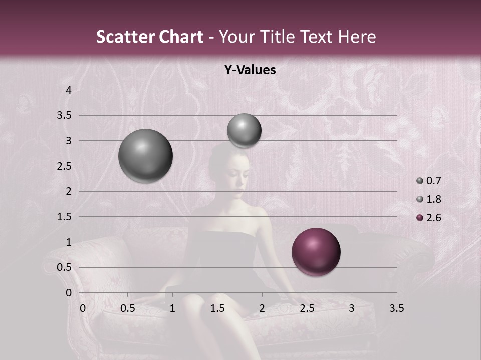 Beautiful Woman Sitting PowerPoint Template