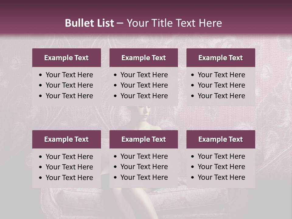 Beautiful Woman Sitting PowerPoint Template