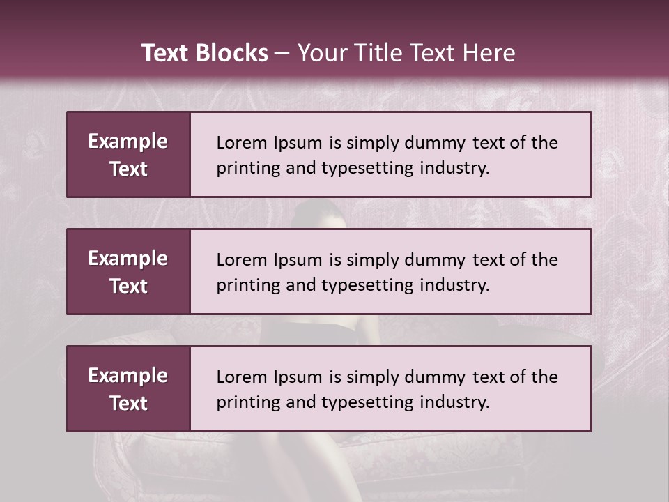 Beautiful Woman Sitting PowerPoint Template