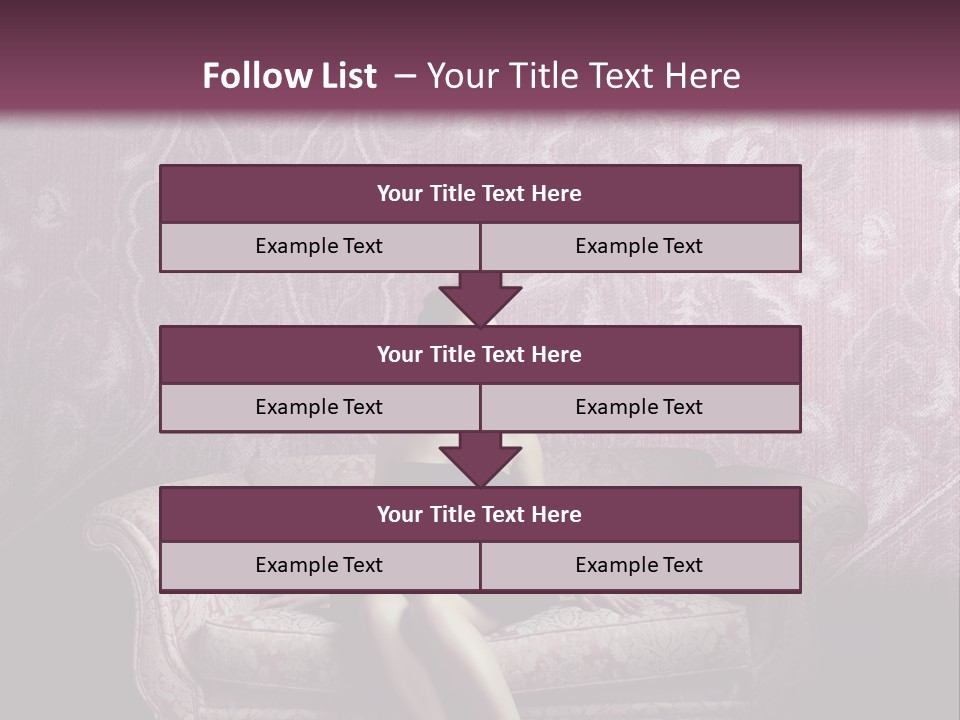 Beautiful Woman Sitting PowerPoint Template