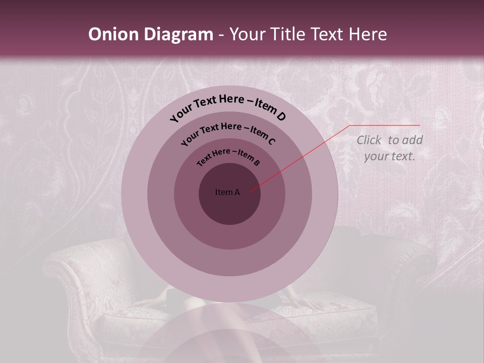 Beautiful Woman Sitting PowerPoint Template