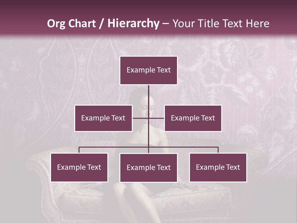 Beautiful Woman Sitting PowerPoint Template