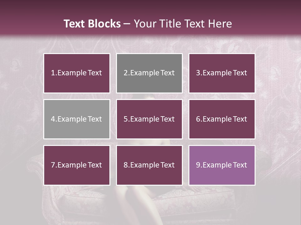 Beautiful Woman Sitting PowerPoint Template