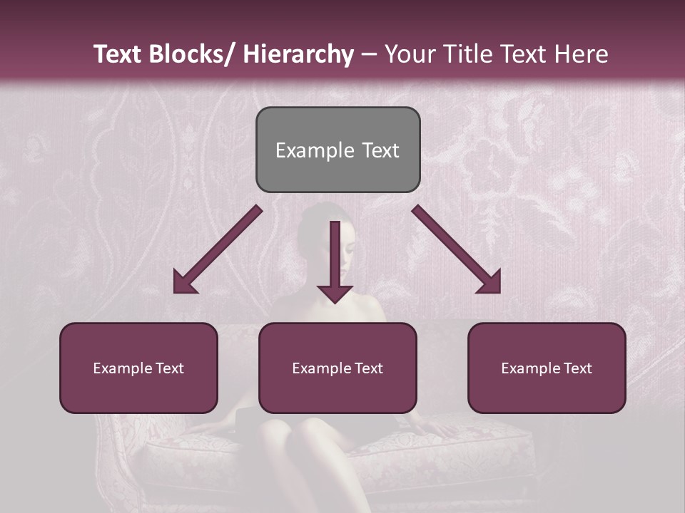 Beautiful Woman Sitting PowerPoint Template