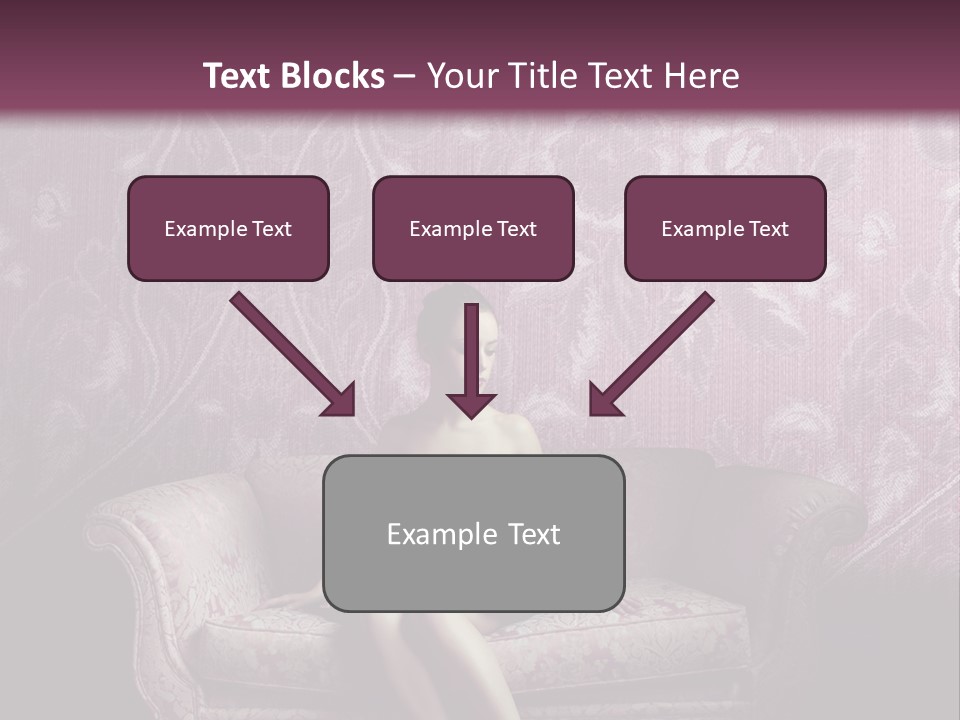 Beautiful Woman Sitting PowerPoint Template