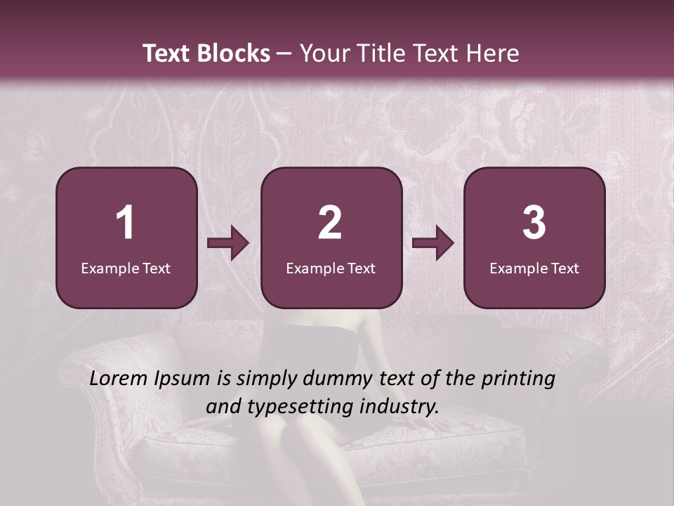 Beautiful Woman Sitting PowerPoint Template