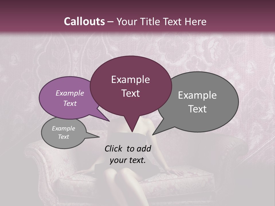 Beautiful Woman Sitting PowerPoint Template