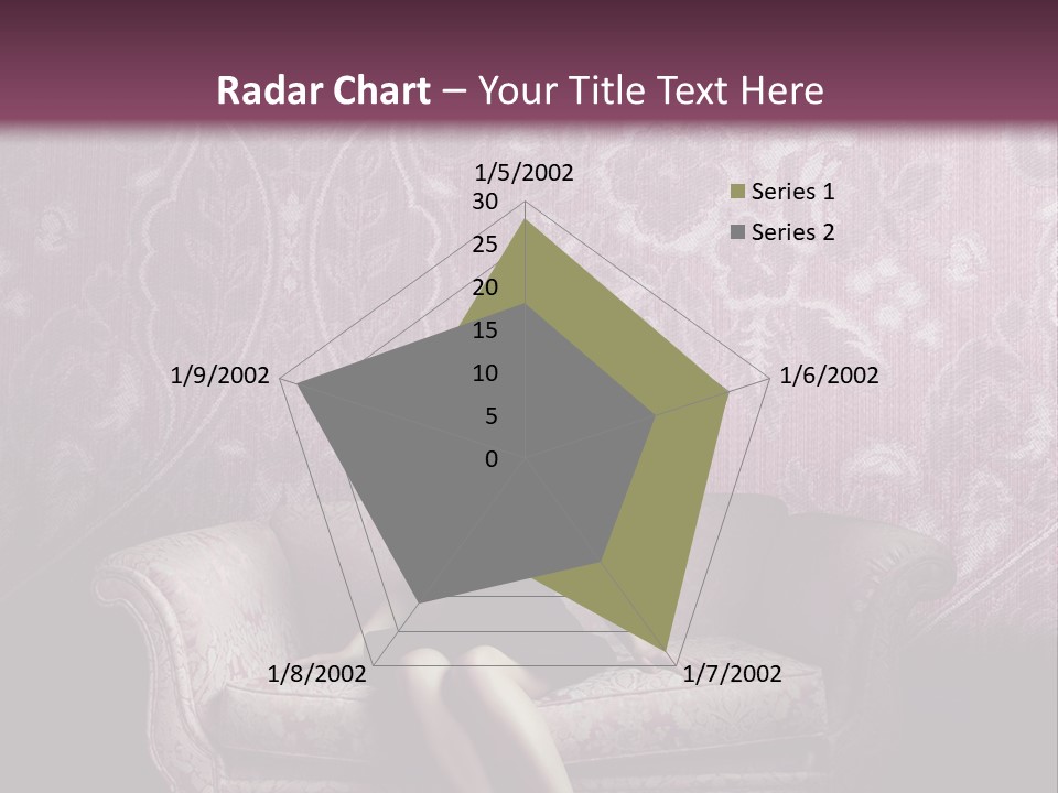 Beautiful Woman Sitting PowerPoint Template