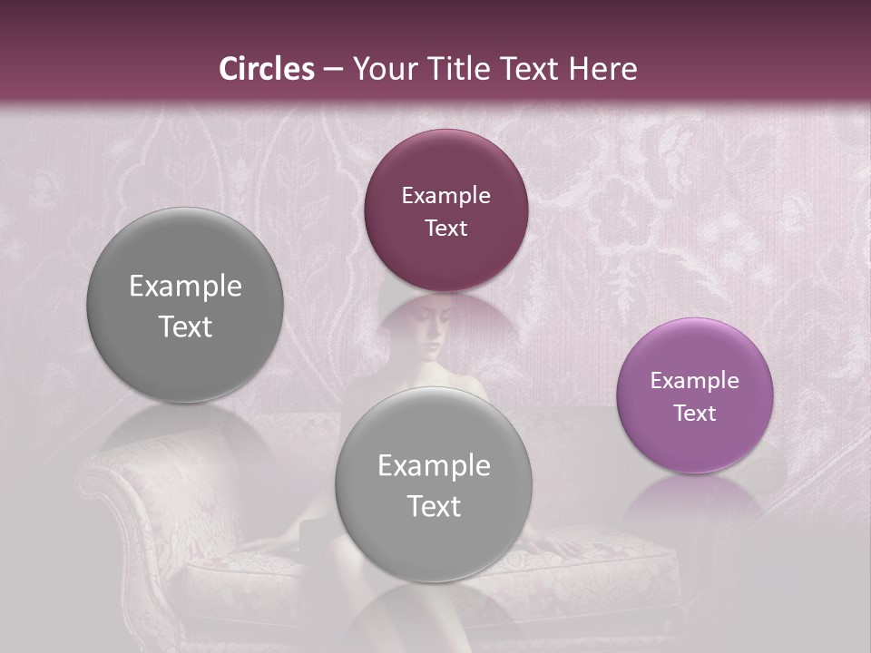 Beautiful Woman Sitting PowerPoint Template