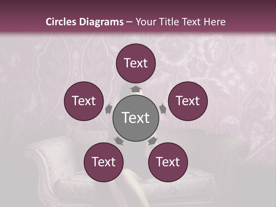 Beautiful Woman Sitting PowerPoint Template