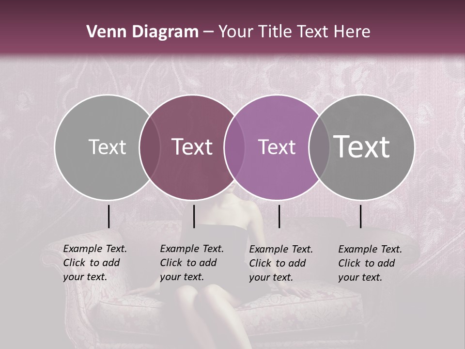 Beautiful Woman Sitting PowerPoint Template