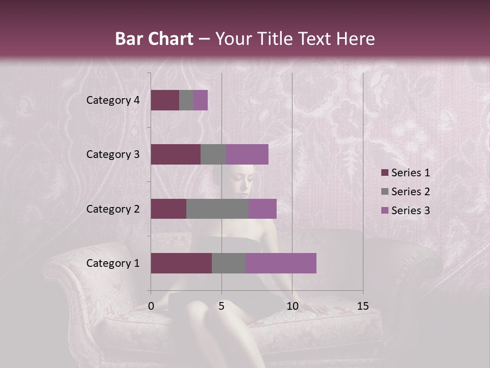 Beautiful Woman Sitting PowerPoint Template