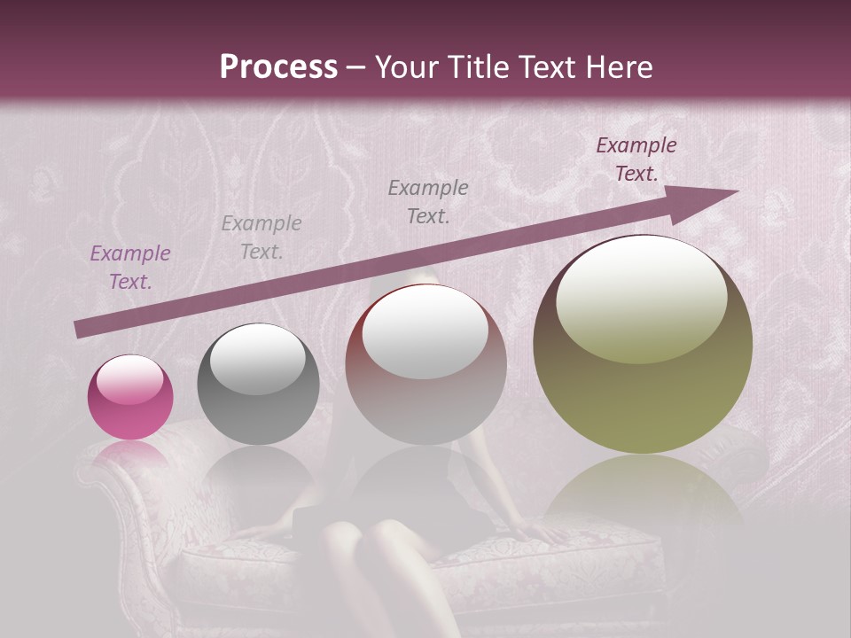 Beautiful Woman Sitting PowerPoint Template