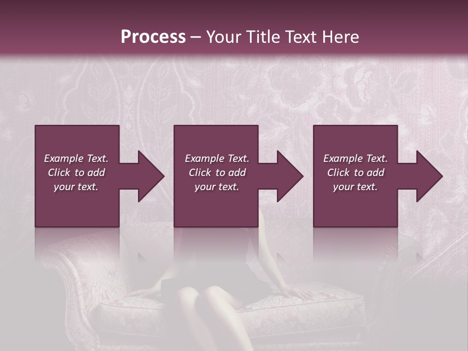 Beautiful Woman Sitting PowerPoint Template