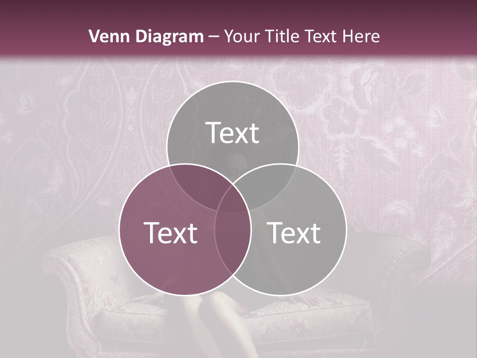 Beautiful Woman Sitting PowerPoint Template