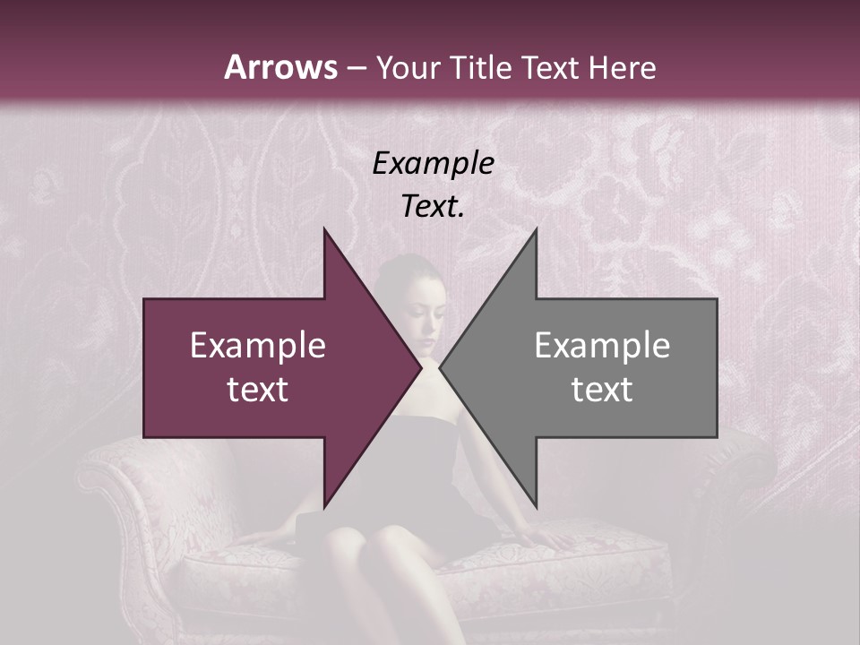 Beautiful Woman Sitting PowerPoint Template