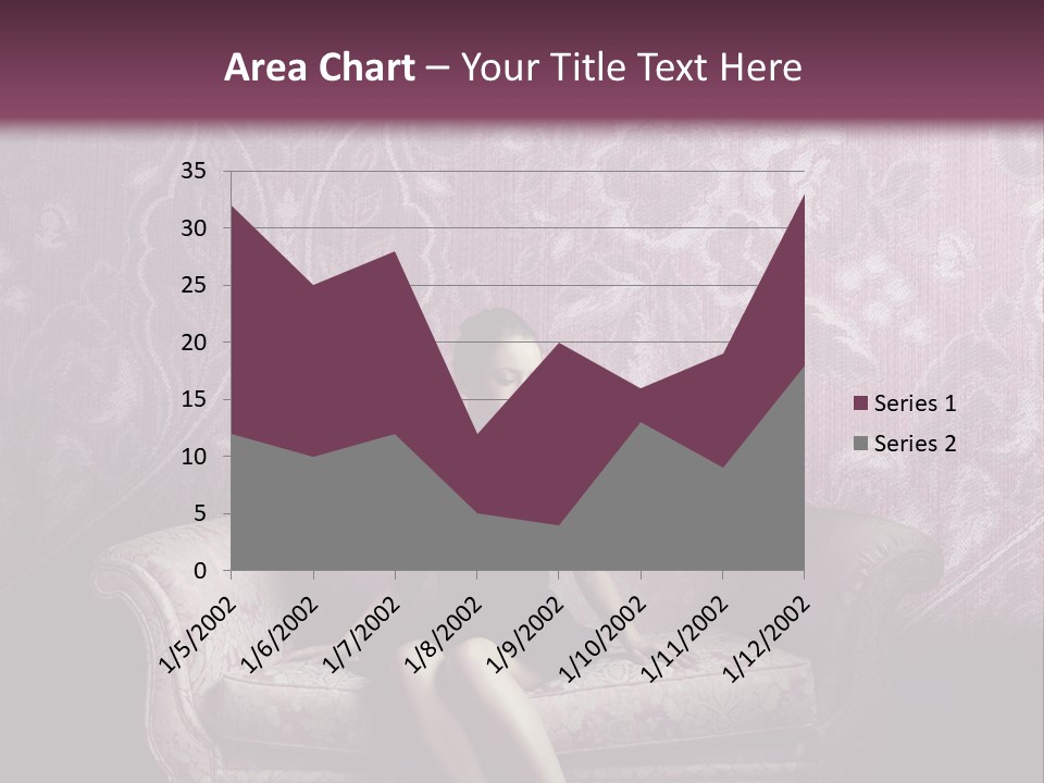 Beautiful Woman Sitting PowerPoint Template
