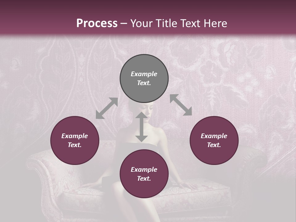 Beautiful Woman Sitting PowerPoint Template