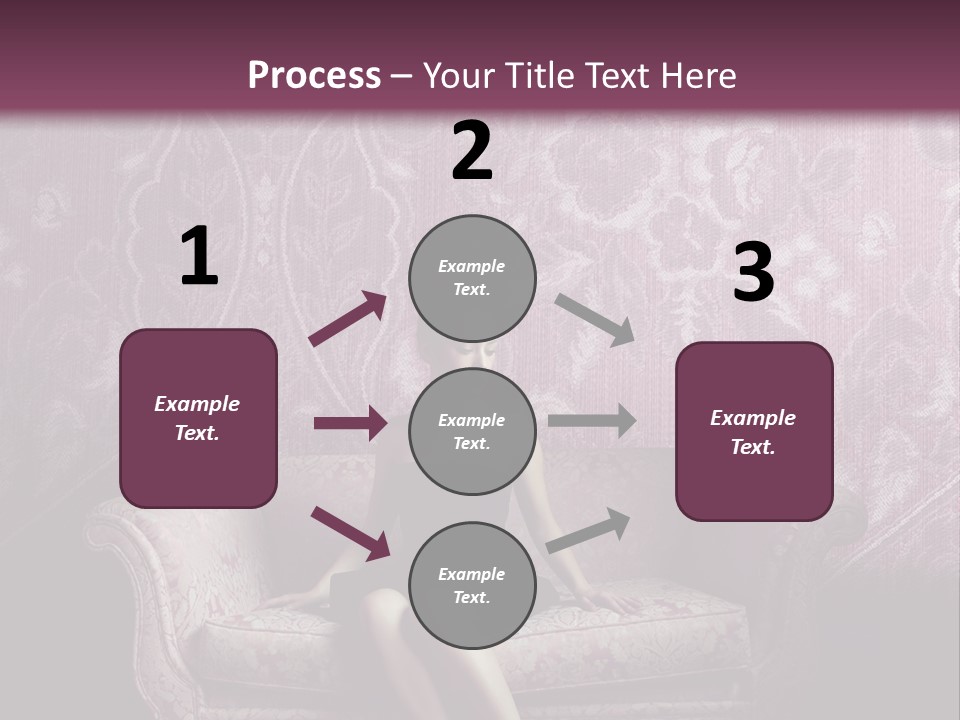 Beautiful Woman Sitting PowerPoint Template